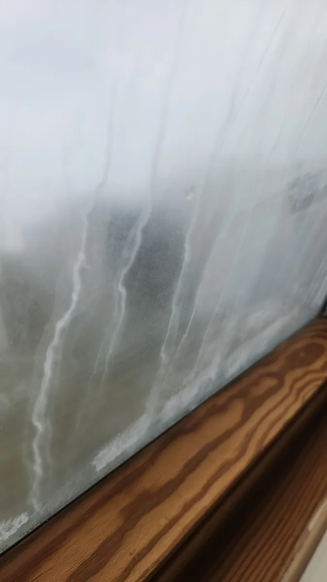 Vue rapprochée de buée et de gouttelettes